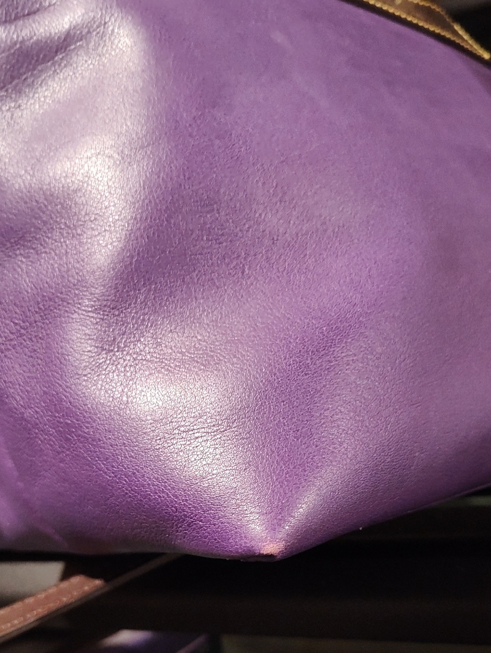 Dooney & Bourke Leather Purse Shoulder Bag, Handbag Purple w/ Dark Trim - Picture 17 of 17